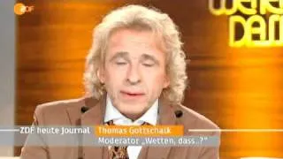 Horror Unfall bei "Wetten dass...?" : Thomas Gottschalk im heute journal (04.12.2010)