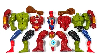 Merakit Mainan Spider-Man vs Siren Head vs Hulk Smash vs Hulk Buster Avengers Superhero Toys