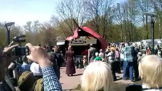 Открытие памятника танку Т-34 9 мая в Пушкино