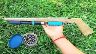Creative & DIY Making  How To Make a slingshot sniper toy using steel bullets