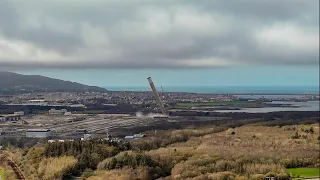 Anglesey Aluminium Chimney demolition 20/03/24, Dji mini 4 footage