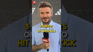 David Beckham gives his tips on how to hit a free kick! ⚽️
