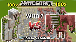 Minecraft Unique Mob Battle: Iron Golem Vs Zoglin Golem