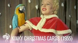 Sexy Ladies Mix w/ Animals for Kinky Christmas Card Collection (1955) | Vintage Fashion