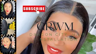 Dragon city hair installation with just got2b glue and hair dryer/ South African YouTuber