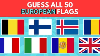 Guess 50 European Flags | Can you get all the countries?