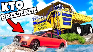 ❄️ UŻYŁEM OGROMNYCH POJAZDÓW ŻEBY PRZEJECHAĆ PRZEZ NIEBEZPIECZNĄ RZEKE | BeamNG Drive  |