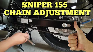 Sniper 155vva Proper CHAIN ADJUSTMENT | Tutorial for Beginners!