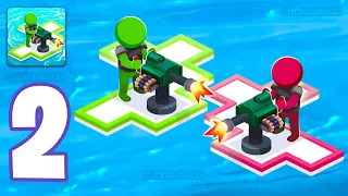 War Of Rafts: Crazy Sea Battle Gameplay Walkthrough Part 2 - Tutorial Navy War (Android,iOS)