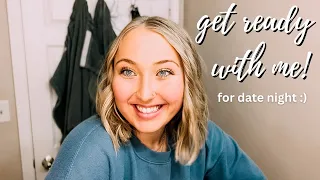 GET READY WITH ME!! | valentine’s day date night, makeup and hair routine!