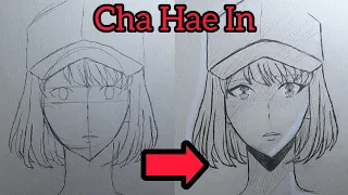 Anime drawing|How to draw Cha Hae In from Solo Leveling|Step by step