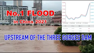 The No. 1 Flood peak of the Jialing River in China in 2021 is leading to the Three Gorges Dam.