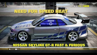 Need for Speed Heat - Nissan Skyline R34 GT-R Fast & Furious | Build Tutorial