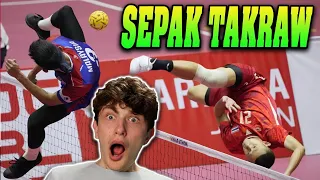 Americans React to Sepak Takraw Top 5 Strikers!