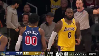 LEBRON BATTLES STEPH! Insane Final Minutes Los Angeles Lakers VS Golden State Warriors NBA 56 Points