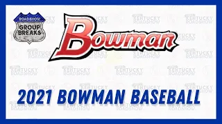 2021 Bowman Baseball Hobby - 12 Box Case Break #3