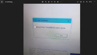 Исправление ошибки Cannot find 1536x864x32  при запуске самп