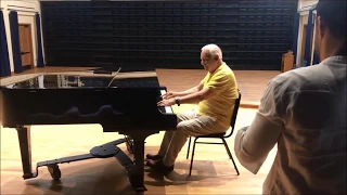 Sir Anthony Hopkins plays the piano at Thomas Aquinas College, California
