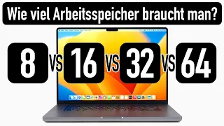 Wie viel Arbeitsspeicher braucht man wirklich? - 8GB vs 16GB vs 32GB vs 64GB