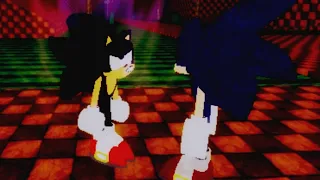 sonic.exe attack?  super and hypersonic are in danger...but dark appears and saves them! (animation)