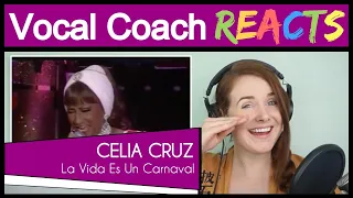 Vocal Coach reacts to Celia Cruz - La Vida Es Un Carnaval (Live)