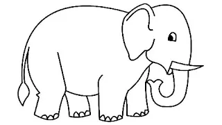 how to draw elephant drawing | very easy drawing cute | animals coloring paintings elephant #drawing