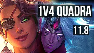 SAMIRA & Lulu vs VARUS & Leona (ADC) | 1v4 Quadra, 14/5/12 | KR Diamond | v11.8