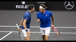 The day when Federer and Djokovic played together(doubles) | Laver Cup 2018 Full Highlights