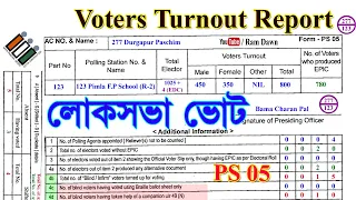 Loksabha Vote : Preparation of Form PS 05, Voters Turnout Report