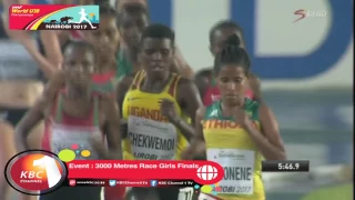 Ethiopia wins gold, Kenya wins Silver in 3000M Girls  race finals.