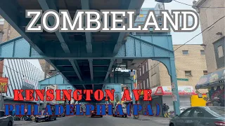 Kensington Avenue "Zombieland". An open air drug market in Philadelphia USA.