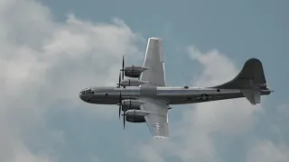 Spirit of St. Louis Air Show 2022 Bomber Flight with fighter escort.