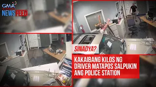 Sinadya? Kakaibang kilos ng driver matapos salpukin ang police station | GMA Integrated Newsfeed