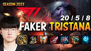 T1 Faker TRISTANA vs SYNDRA Mid - Patch 13.16 KR Ranked