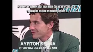 Ayrton Senna - Entrevista rara em italiano - 28 de abril de 1994