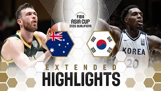 Australia 🇦🇺 vs Korea 🇰🇷 | Extended Highlights | FIBA Asia Cup 2025 Qualifiers