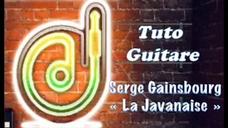 Tuto guitare avec tabs "La javanaise" de Serge Gainsbourg