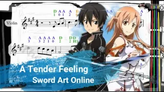 A Tender Feeling | ソードアート・オンライン | Sword Art Online | Violin SHEET MUSIC [With Fingerings] [Level 3]