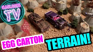 Gaslands TV - Miniature Terrain Using Egg Cartons!