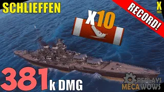 KILLS RECORD! Schlieffen 10 Kills & 381k Damage | World of Warships Gameplay