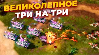 НЕВЕРОЯТНОЕ ТРИ НА ТРИ С сильнейшими игроками Red Alert 3 за все три фракции - СССР, Альянс, Япония