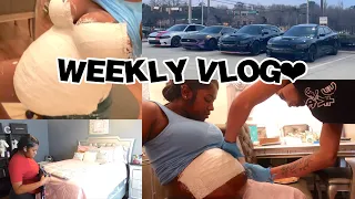 WEEKLY VLOG | pregnancy belly cast at 32 weeks, hanging out with friends, clean my room with me
