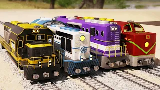 The Train Championship - Train Race Cartoon - Choo choo train kids videos