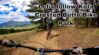 MTB Evolution Bike Park in Crested Butte Colorado. Green trails