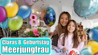 Claras 8. Geburtstag 🎂 Meerjungfrau Torte backen & Dekoration! Kindergeburtstag VLOG | Mamiseelen