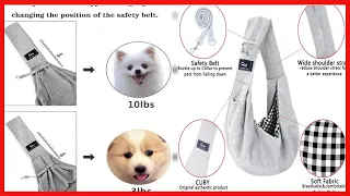 Cuby Dog and Cat Sling Carrier – Hands Free Reversible Pet Papoose Bag - Soft Pouch and Tote Design