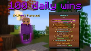 How I won 100 solo bedwars games in 1 day
