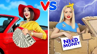 БОГАТАЯ ДЕВУШКА vs БЕДНАЯ ДЕВУШКА | Волшебный баттл дорогих и дешевых снеков от RATATA