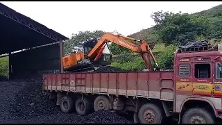tata hitachi ex70 coal unloading