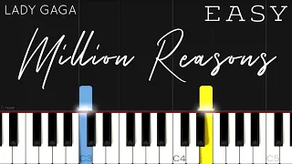 Lady Gaga - Million Reasons | EASY Piano Tutorial